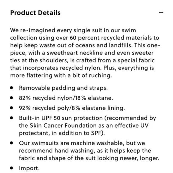 J. Crew Navy Blue One-Piece Swimsuit Removeable Straps 22 NWT UPF 50 - Picture 14 of 14